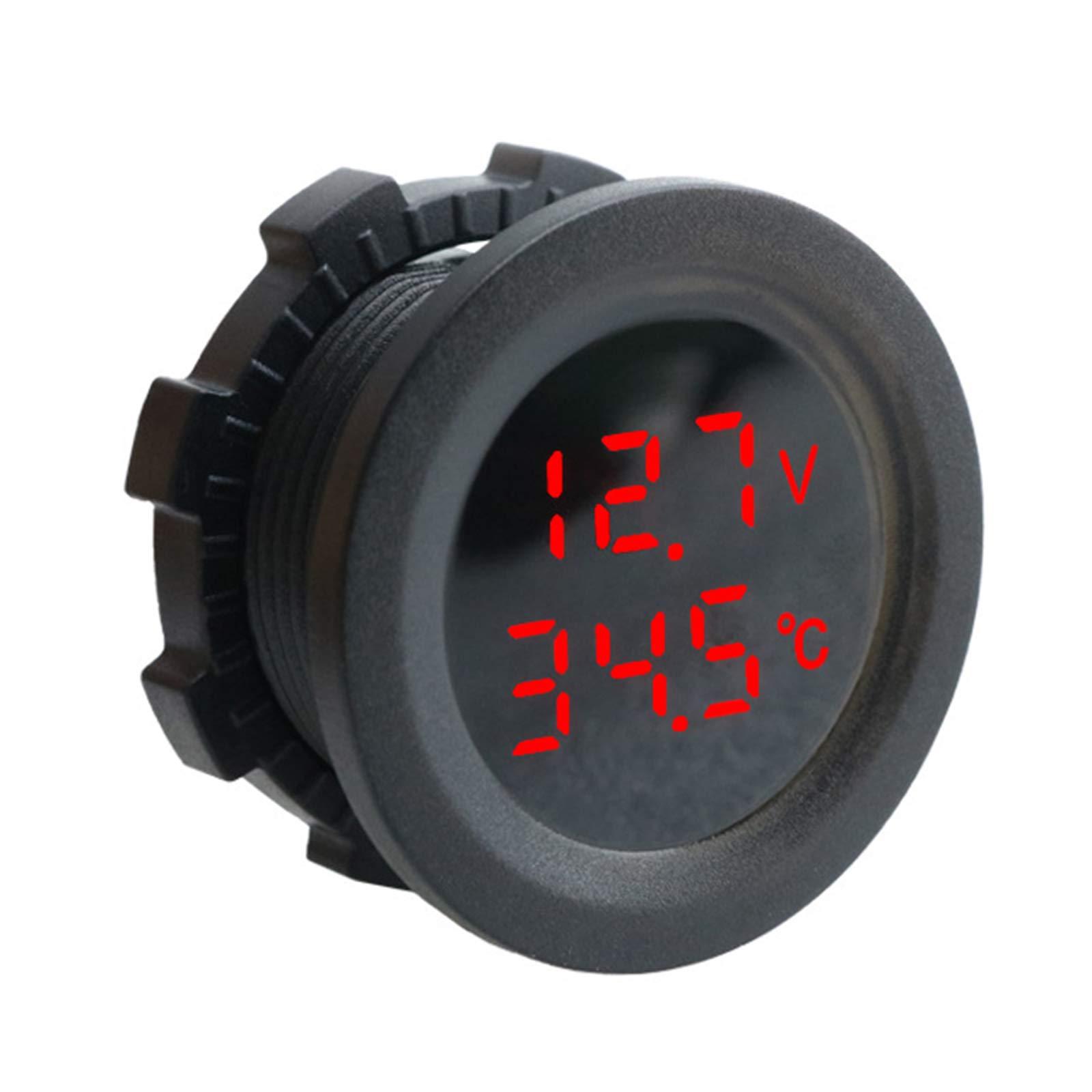 Thiết bị đo nhiệt độ vôn kế pin kỹ thuật số cho ô tô, xe máy, cho 12 chiếc xe