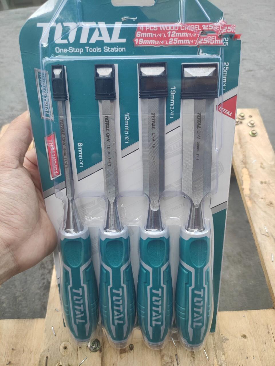 BỘ 4 CÁI ĐỤC GỖ (16/T) TOTAL THT41K0401 - HÀNG CHÍNH HÃNG