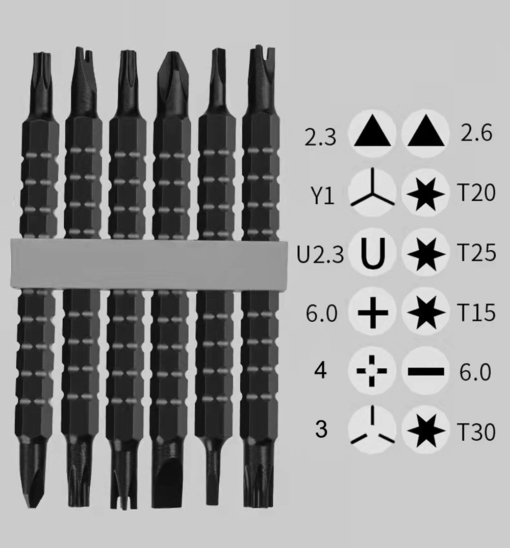 Bộ tua vít ABG ngôi sao hình chữ U 13 món có độ cứng cao, từ tính mạnh, tiết kiệm sức lao động