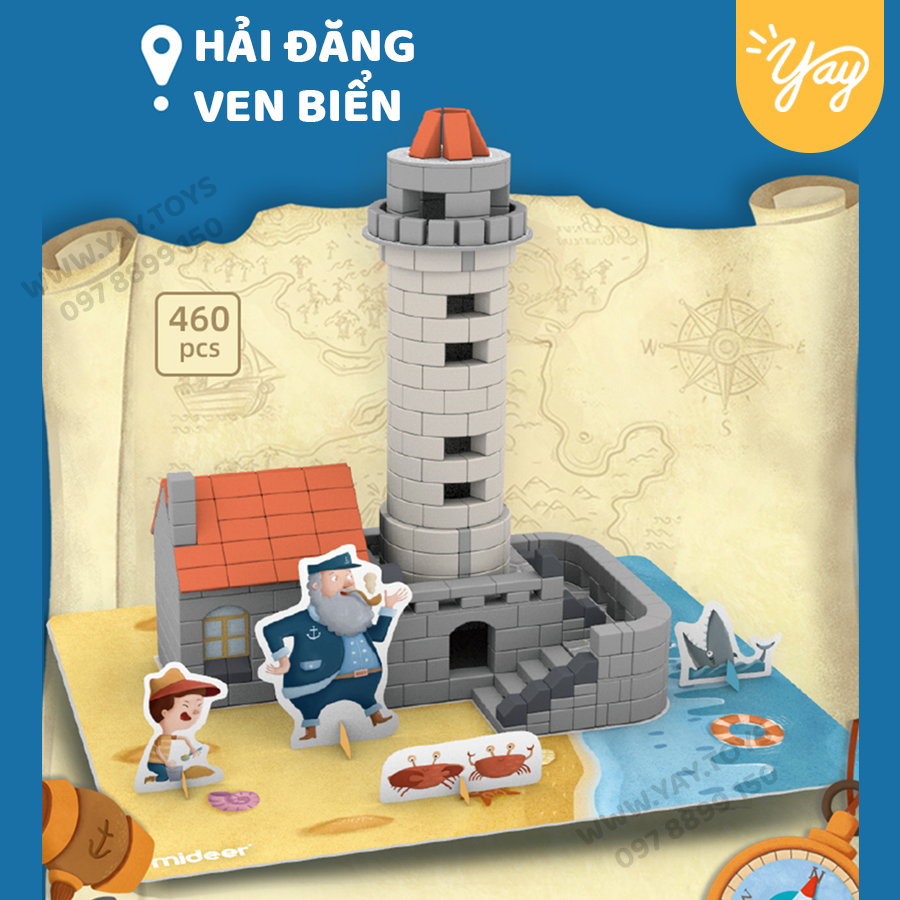 [03 MẪU] Bộ Xây Dựng STEAM cho trẻ 6+- Master Builder Mideer