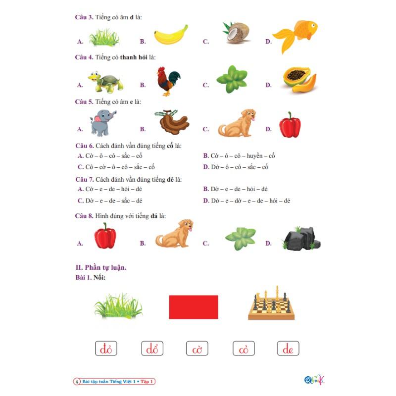Sách - Combo Bài Tập Tuần Toán và Tiếng Việt 1 - Cánh diều - Học kỳ 1