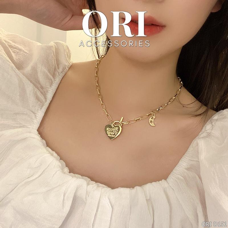 Dây chuyền Choker nữ hình trái tim Carwyn cá tính ORI ACCESSORIES D151