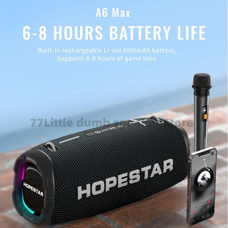 Hopestar 120W loa Bluetooth không thấm nước ngoài trời RGB Hiệu ứng Home Party Karaoke Subwofer Caixa de Som A6 Max Max Color: grey