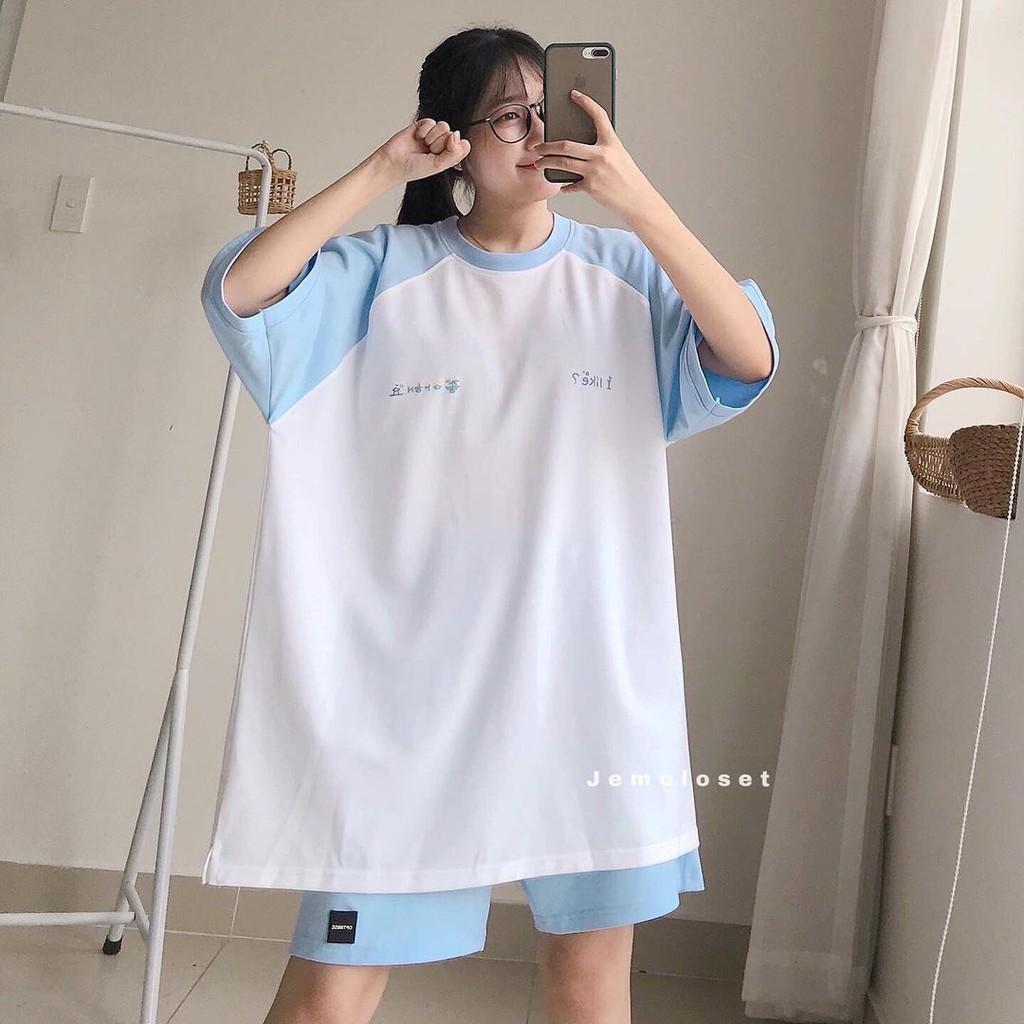 Bộ đồ mặc nhà quần đùi áo ngắn tay vải thun cotton size từ 40-62KG, nữ thời trang