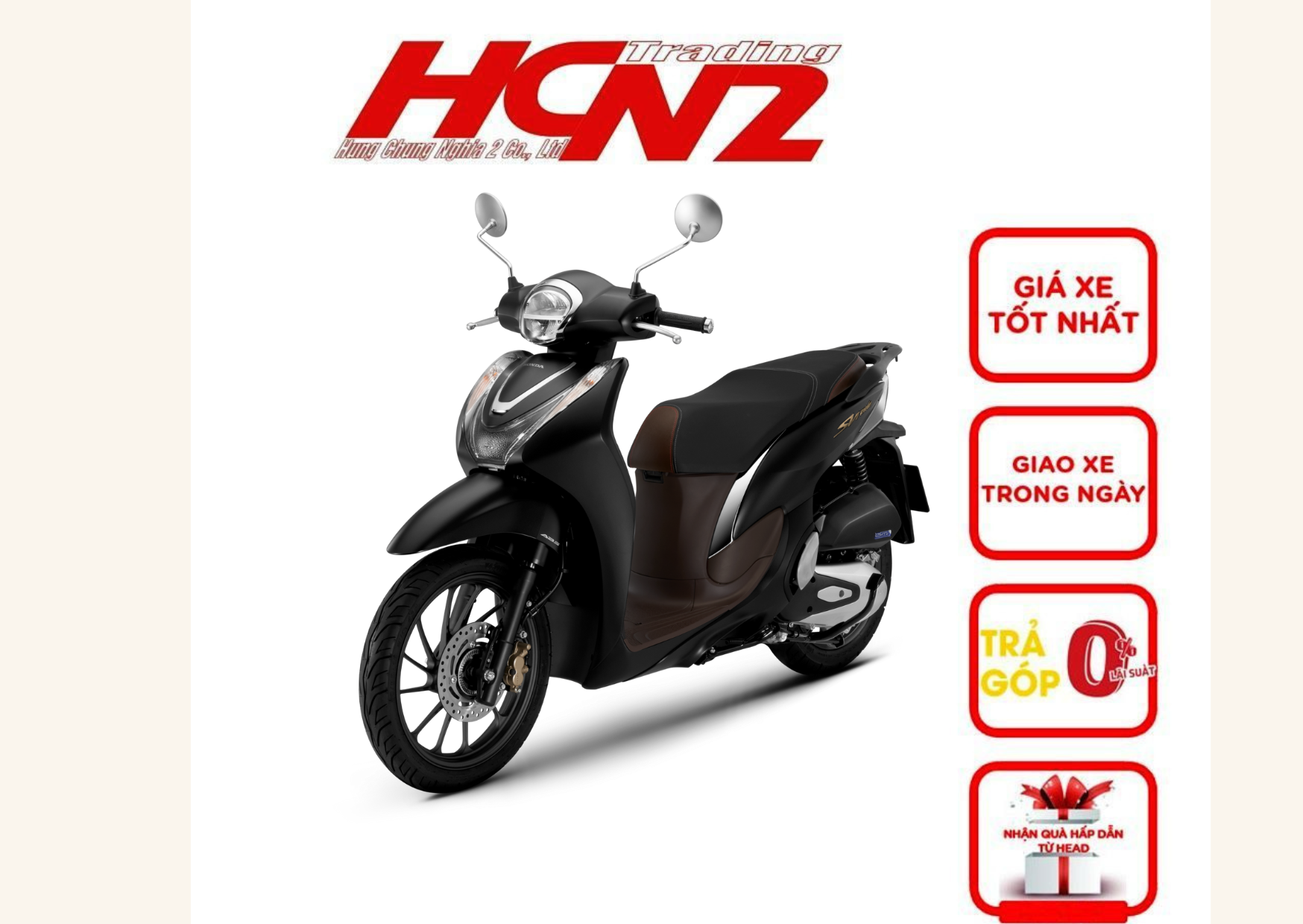 HONDA SHMODE ĐEN MỜ ABS - HÀNG CHÍNH HÃNG