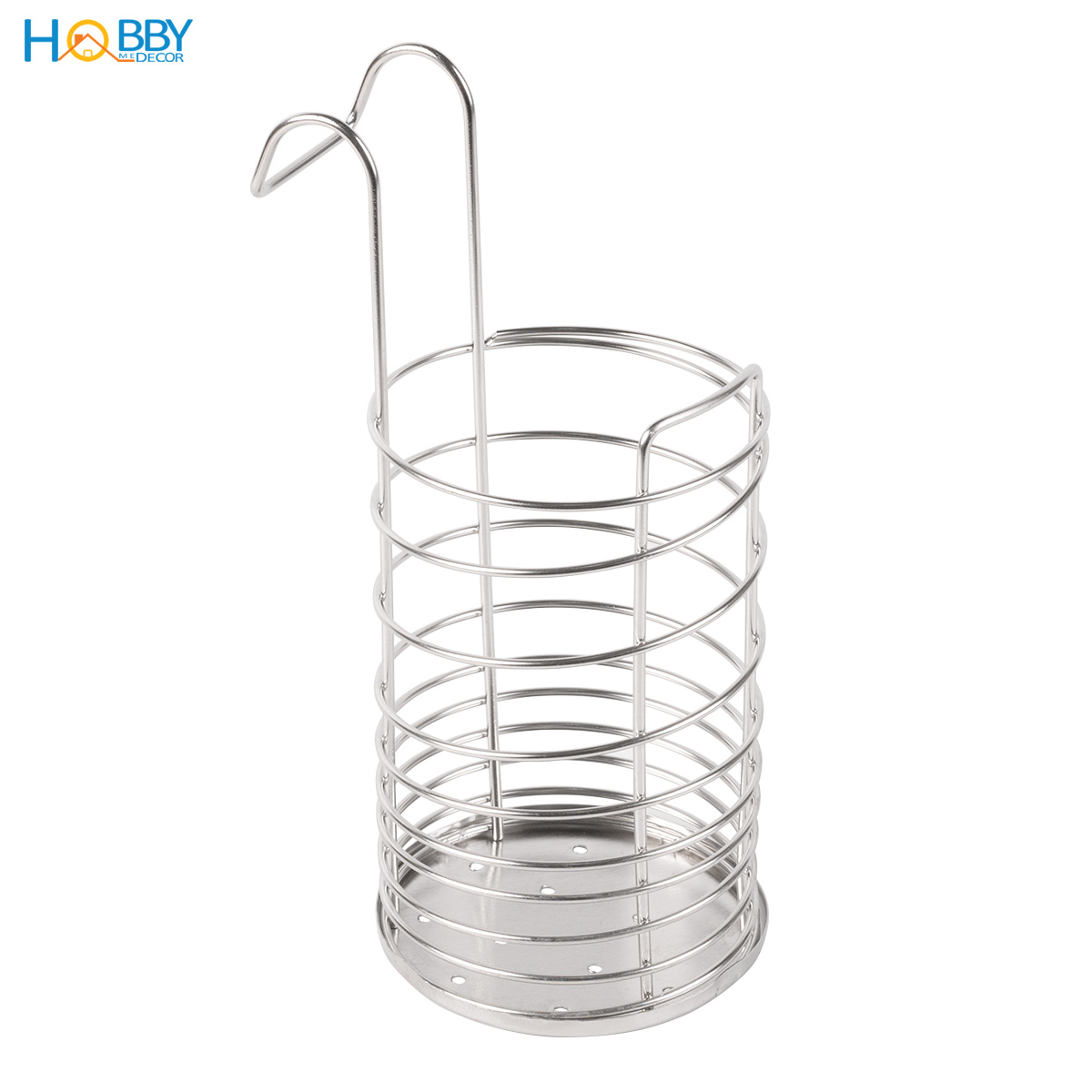 Ống đựng đũa muỗng gắn vào thành kệ chén inox 304 Hobby home decor OD1