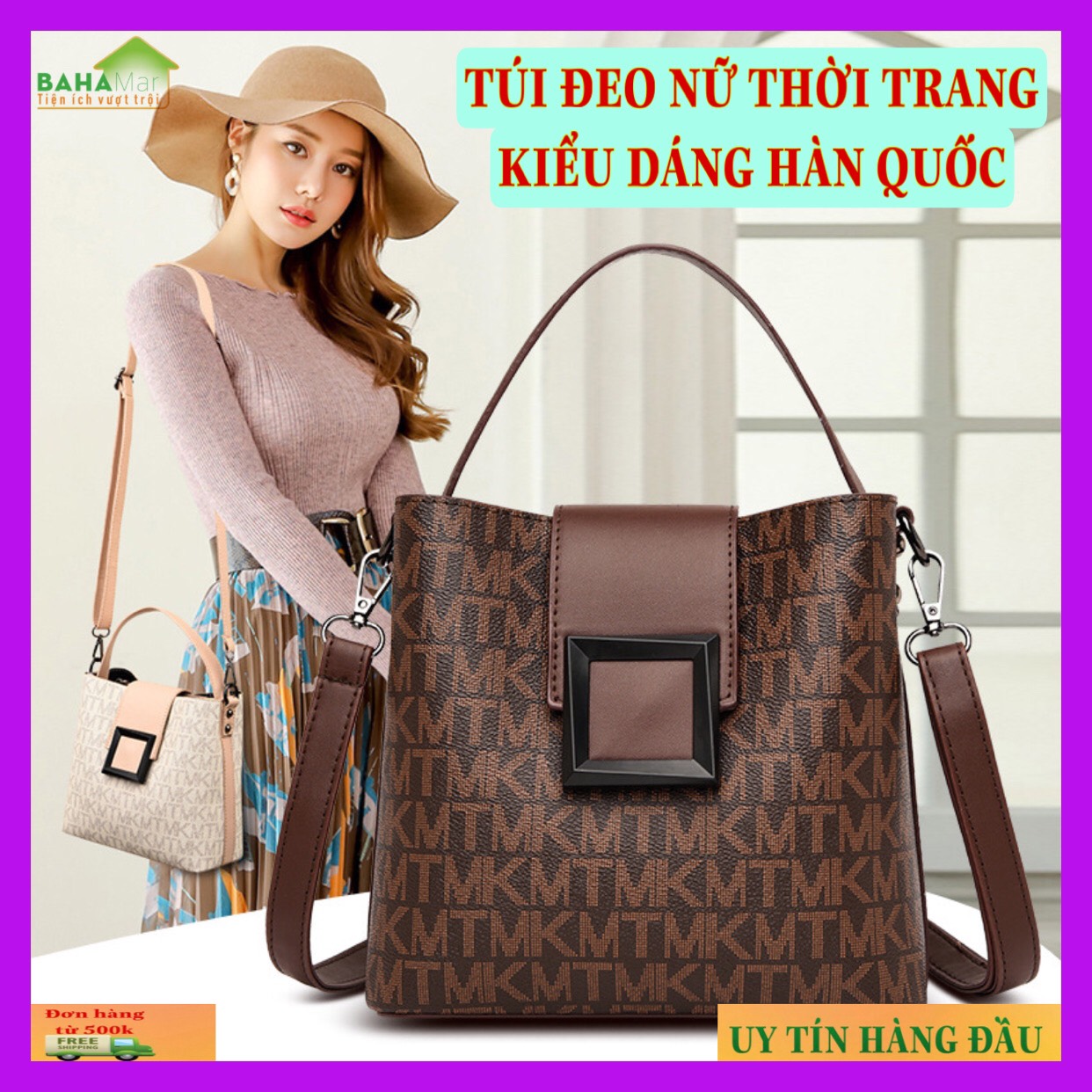 TÚI ĐEO NỮ THỜI TRANG KIỂU DÁNG HÀN QUỐC &quot;BAHAMAR&quot; Túi đeo chéo vai, xách tay nữ công sở đi chơi