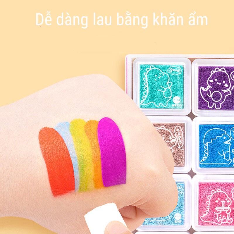 ️ĐỒ CHƠI HOT️ COMBO MÀU VẼ VÂN TAY FINGER PAINT BỘ 24 MÀU AN TOÀN DIY FINGER KÈM 32 TRANH MẪU CHO BÉ THỎA SỨC SÁNG TẠO