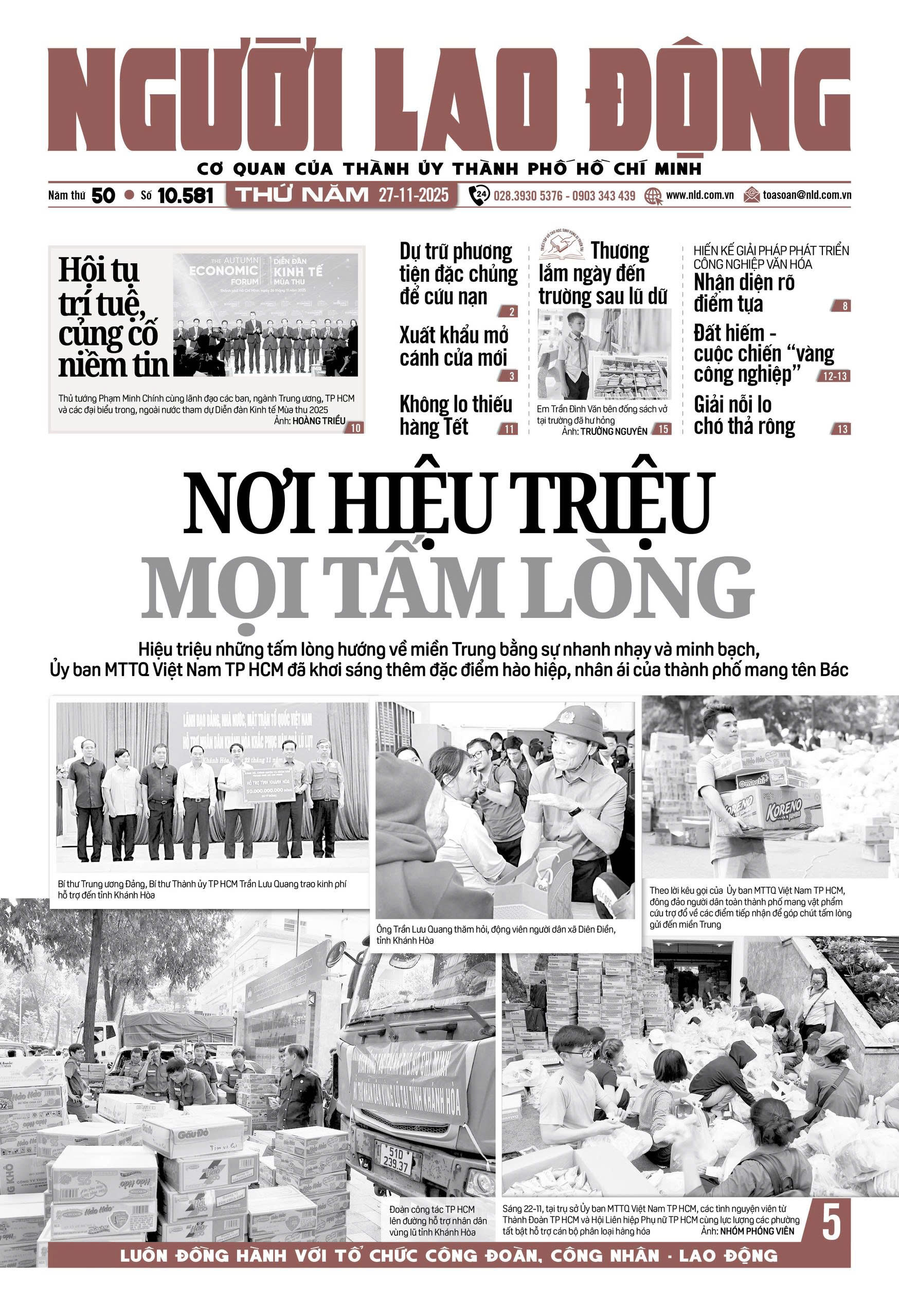 Nhật báo Người Lao Động từ ngày 24-11-2025 đến 30-11-2025