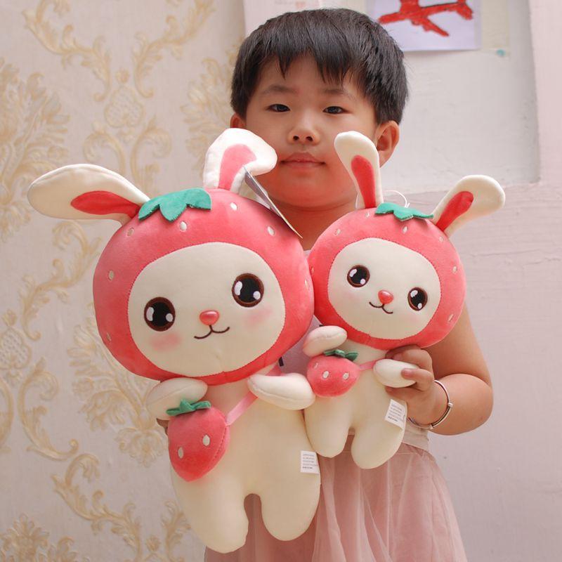 GẤU BÔNG THỎ ĐẦU TRÁI CÂY ĐEO TÚI GB296