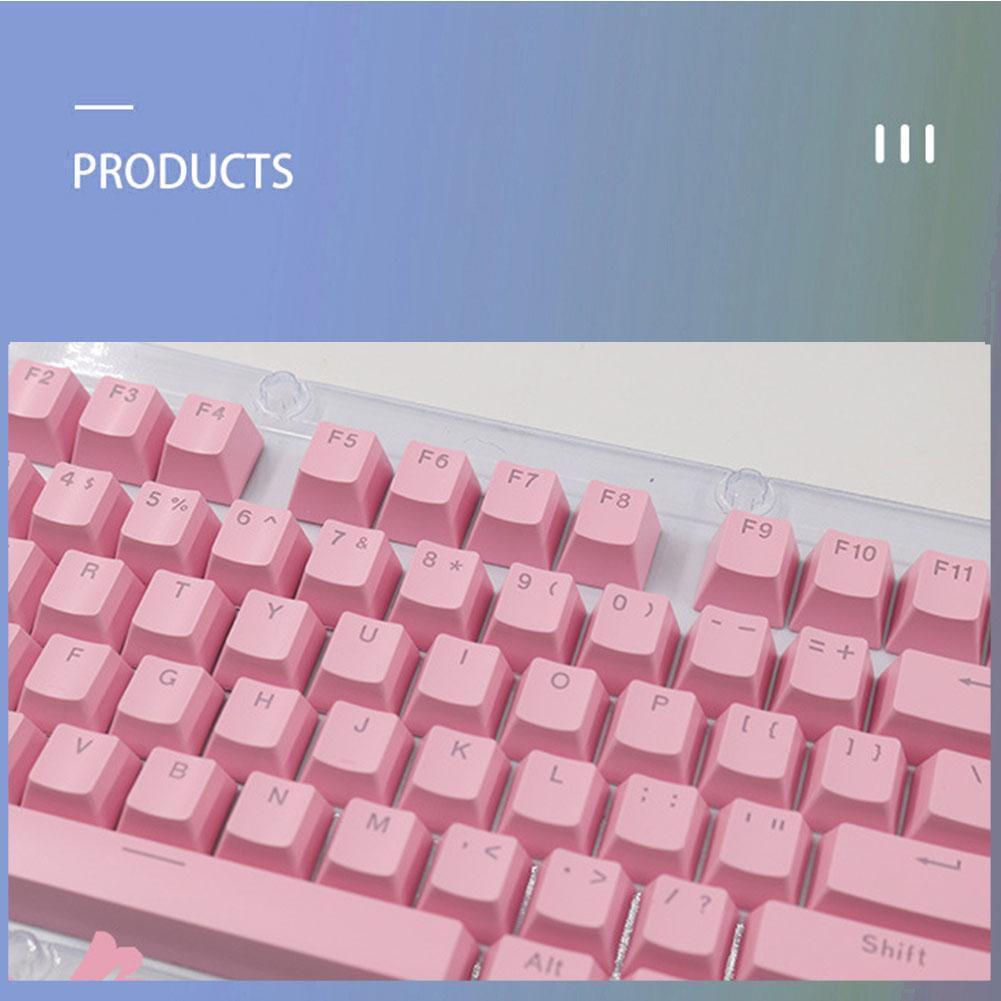 1 bộ abs mờ Keycap 87 Black White 104 Hai màu 980K Đóng 108 Bàn phím cơ học cơ học KeyCap KeyCap Key