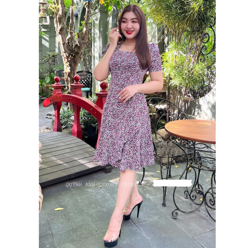 Váy Voan Hoa Nhí Tím Dạo Phố Ngày Hè Siêu Xinh Hazel Dress