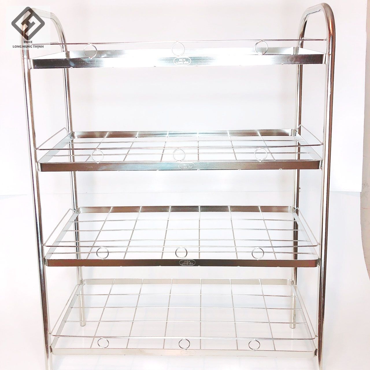 Kệ giày dép INOX 3/4/5 tầng, chất liệu INOX ĐẶC cao cấp sáng bóng, thiết kế hiện đại, kệ dựng giày, dép tiện lợi