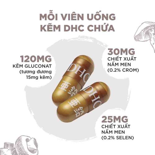 Viên uống Bổ sung Kẽm DHC Zinc