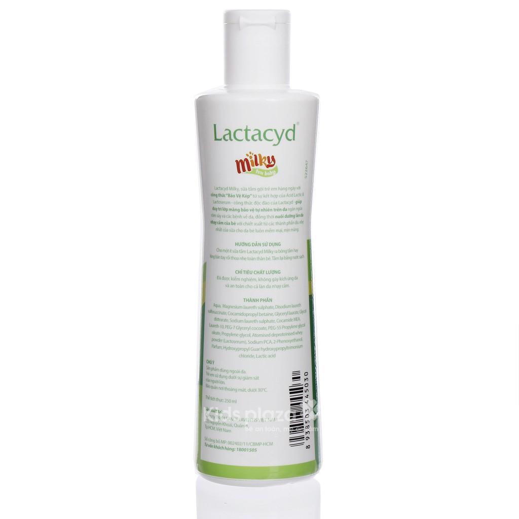 Sữa tắm gội cho bé Lactacyd Milky 250ml