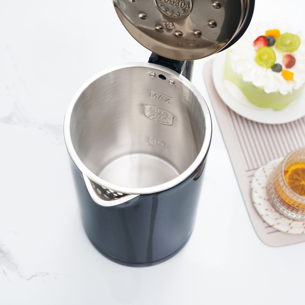 Ấm đun nước siêu tốc Inox 304 Kalpen dung tích 1.8L KK96, bảo hành 24 tháng - Hàng chính hãng