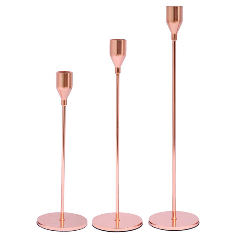 Metal Candlestick Tealight Holders Pillar Candelabra for Wedding Party Decor