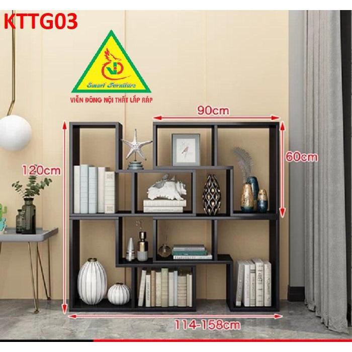 Kệ sách để sàn, kệ sách tự đứng, kệ trang trí KTTG03   - Nội thất lắp ráp Viendong Adv