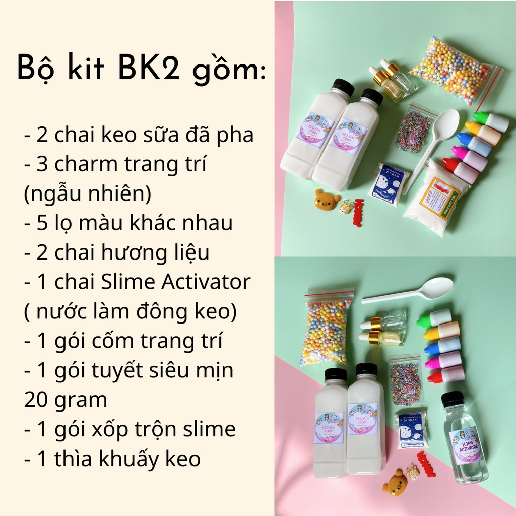 Bộ Kit Làm Slime Mây Tiêu Chuẩn - Bộ Kit Làm Cloud Slime BK2 