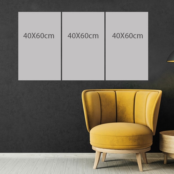 Bộ 3 Tranh Treo Tường Tông Đỏ W272