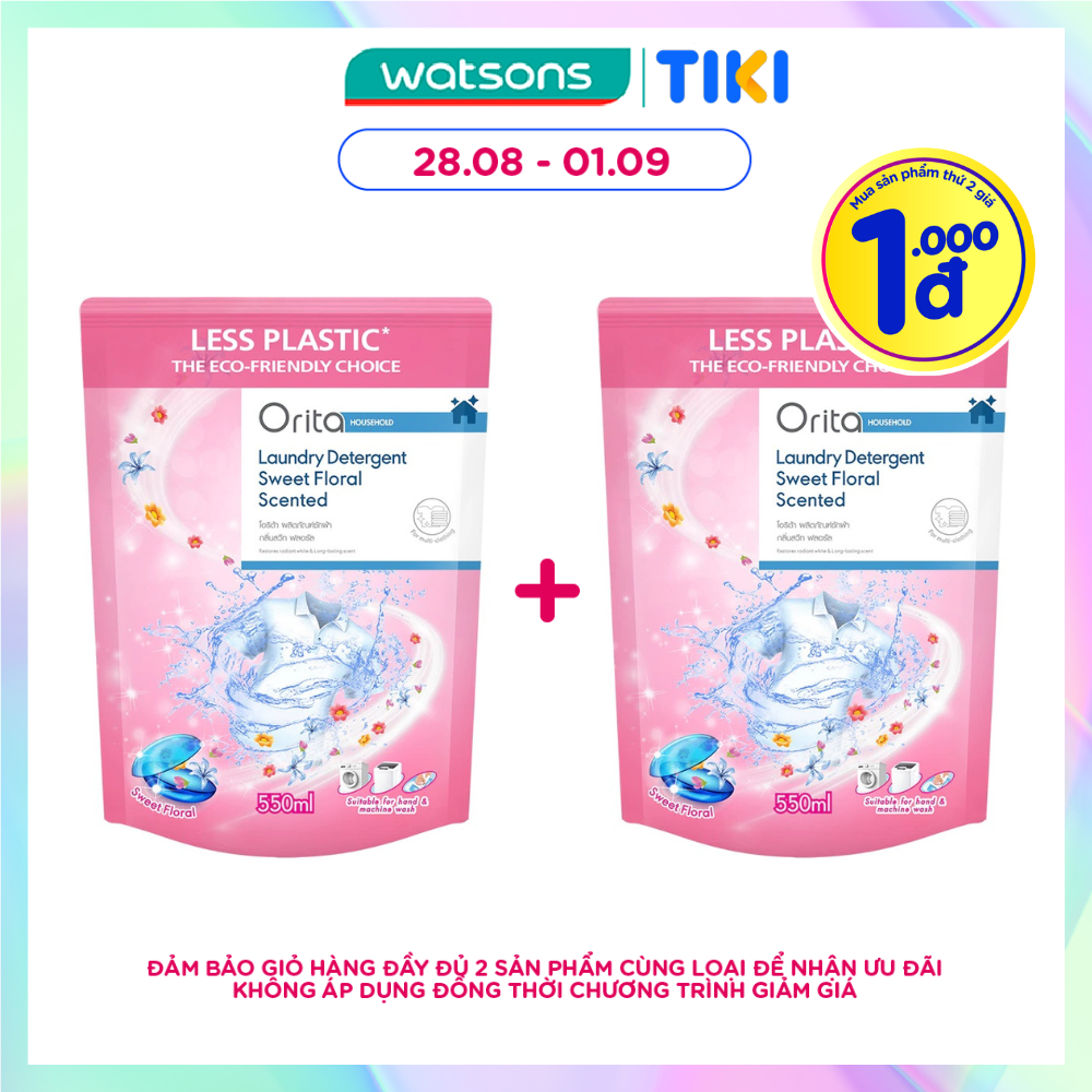 Nước Giặt Orita Hương Hoa Ngọt Ngào Laundry Detergent Sweet Floral 550ml