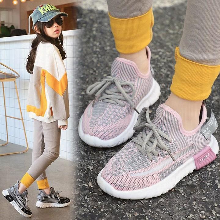 Giày Thể Thao Cho Bé Trai Và Bé Gái Cao Cấp Từ 2 - 16 Tuổi ,Giày Thoáng Khí,Mềm Mại ,Size 26-27