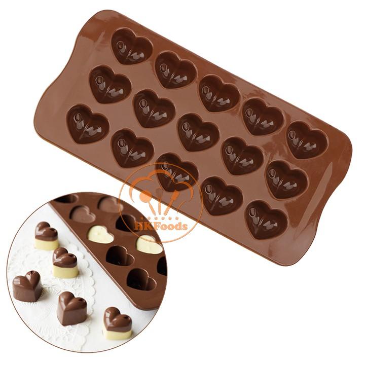 Khuôn Silicon làm thạch rau câu, chocolate, làm bánh Tim Mọng