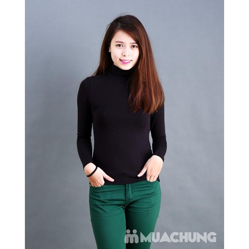 Áo giữ nhiệt Nam nữ Thời Trang Tay Dài Cổ Bẻ