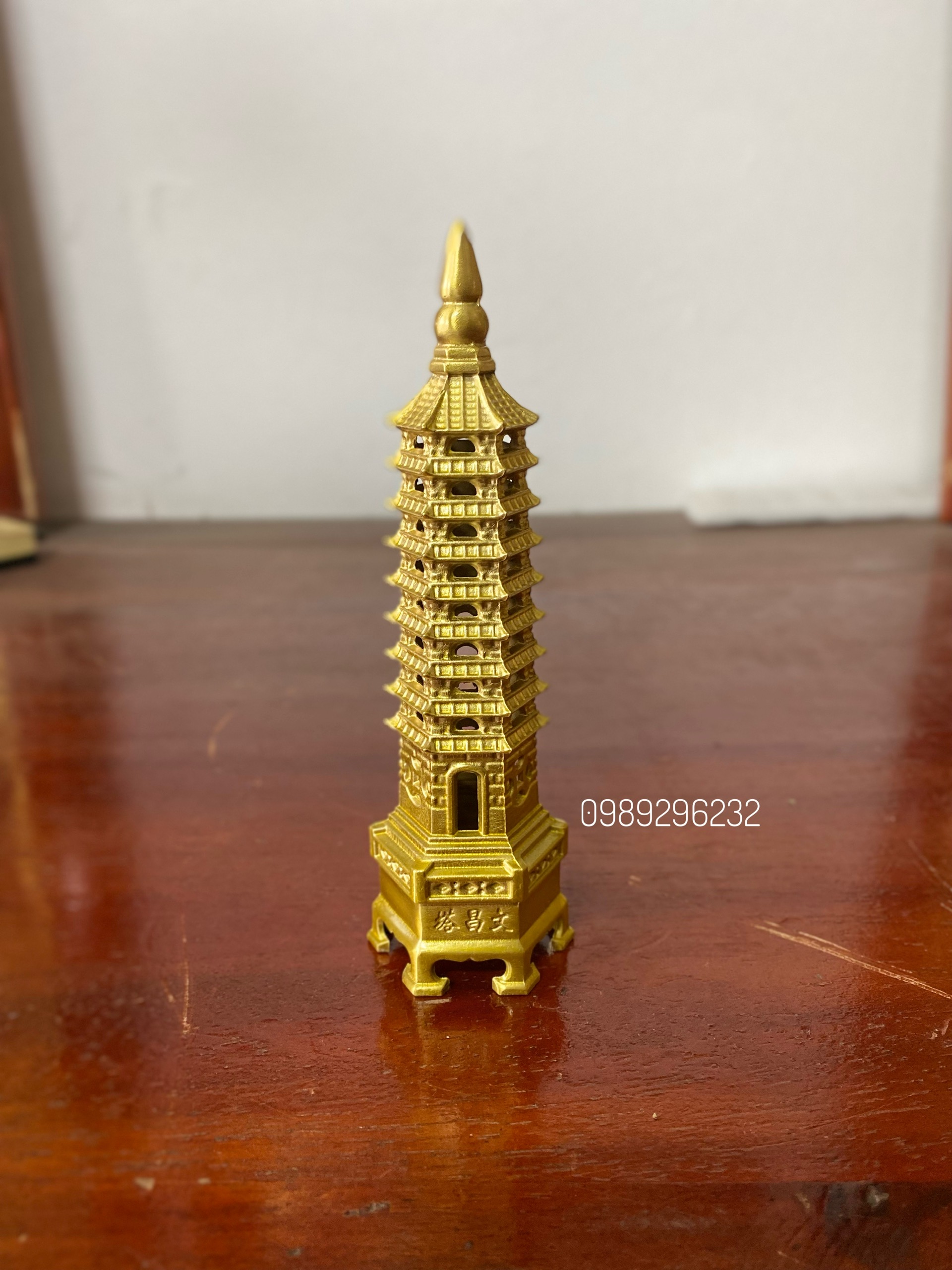 Tháp văn xương phong thuỷ 9 tầng cao 19cm
