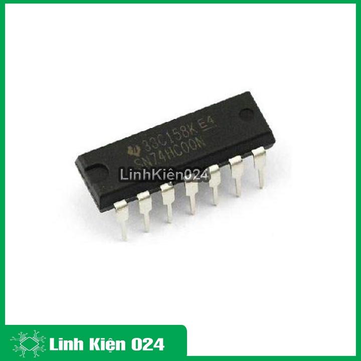 Ic chức năng 74HC00 chân cắm DIP14