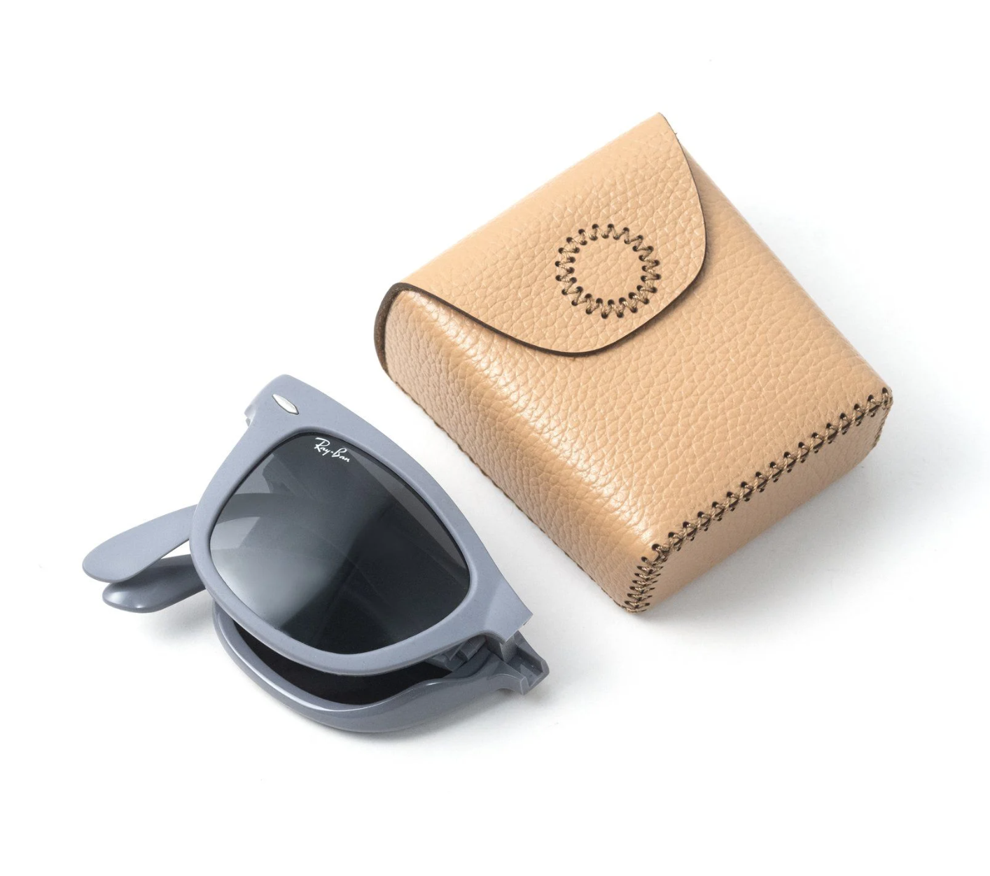 Bao da SEN dành cho kính Rayban Folding Wayfarer, hiệu Khacten.com - Hàng chính hãng
