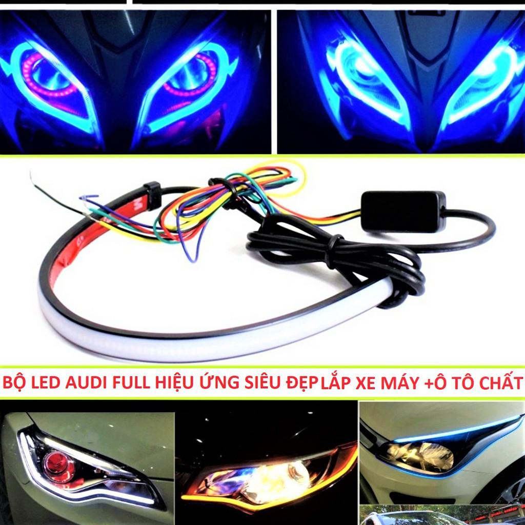 Dây led AUDI trang trí xe máy ô tô hiệu ứng chạy đuổi cực đẹp độ các loại xe đẳng cấp