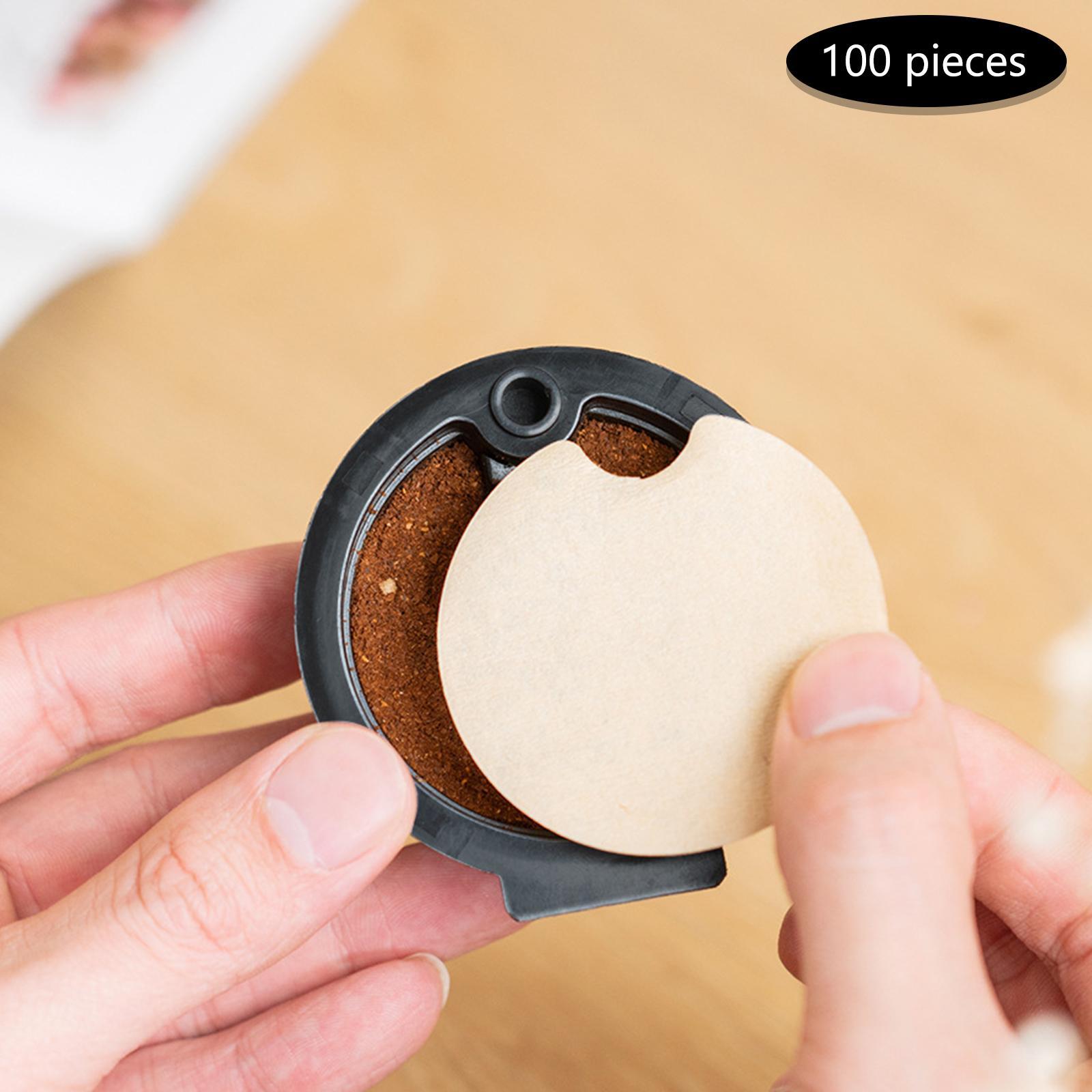 Set of 100 Coffee Filter Paper Coffee Machine Accessories for Bosch Capsule
