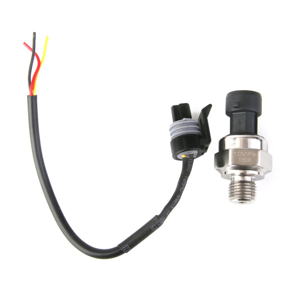 5V DC G1/4 Pressure Transducer Sensor 0-10MPa for Oil Fuel  Air