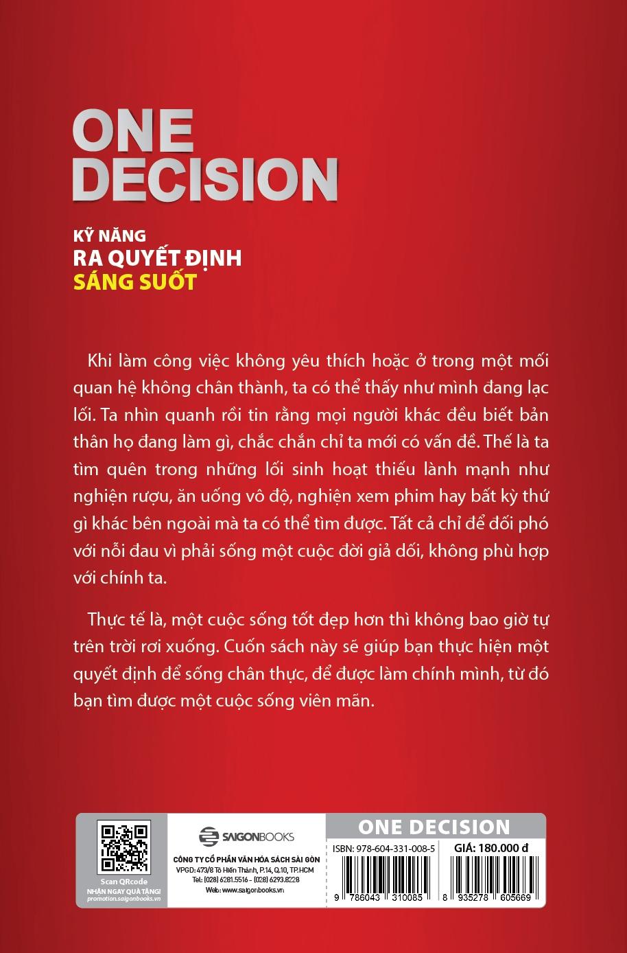 One Decision - Kỹ Năng Ra Quyết Định Sáng Suốt