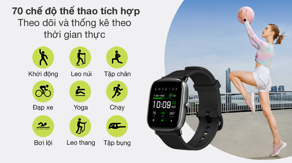 Đồng Hồ Thông Minh Amazfit GTS 2 Mini | Giao Diện Tiếng Việt | Phiên Bản Quốc Tế  | Hàng Chính Hãng