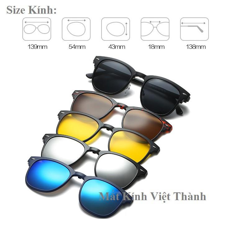 Mắt Kính mát đa năng 5 trong 1 râm cận 5 in 1 CLUB