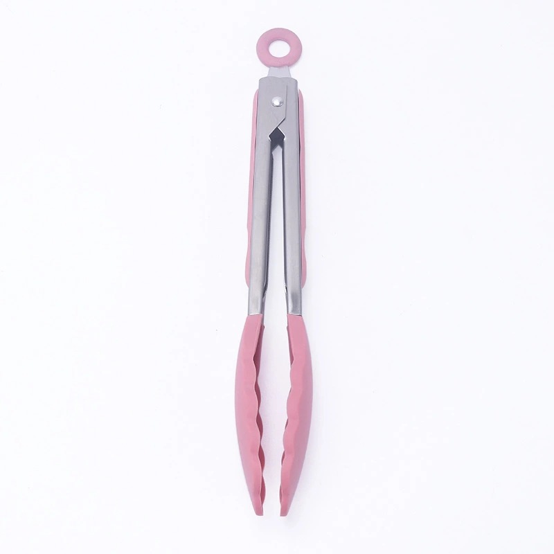 Kẹp Gắp Thức Ăn Chống Dính Tay Cầm Thép Không Gỉ Đầu Silicon Dễ Sử Dụng Dài 27.5cm
