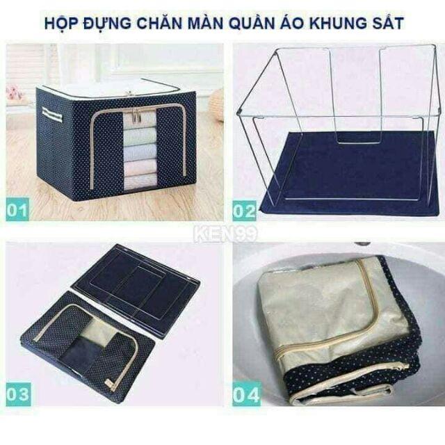 Túi đựng chăn màn quần áo khung sắt