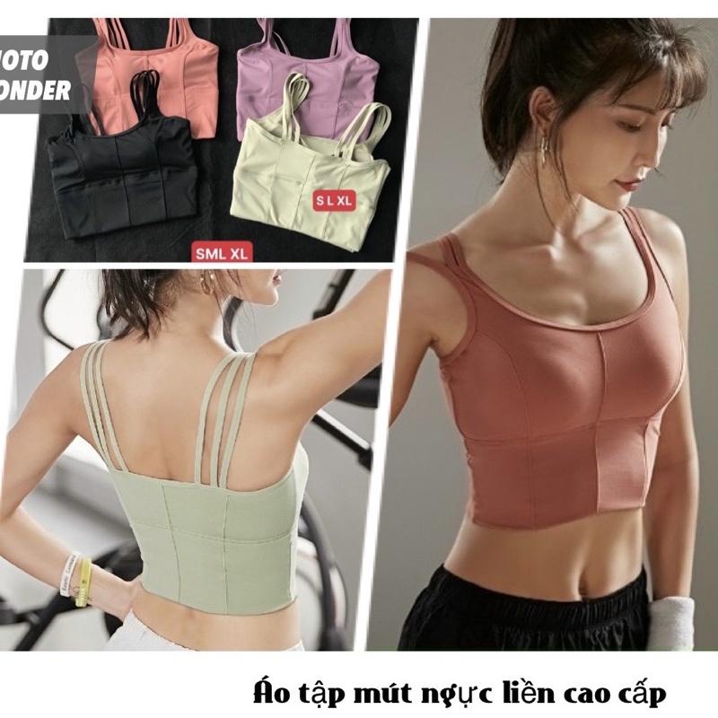 Áo bra áo tập gym yoga thể thao nữ chống sốc - áo bra cao cấp mút ngực may liền