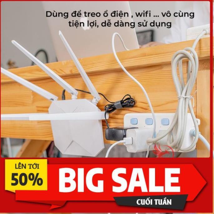 Miếng móc dán treo đồ dán gắn tường đa năng đỡ ổ cắm điện cúc phát wifi tranh ảnh siêu dính chắc trong suốt