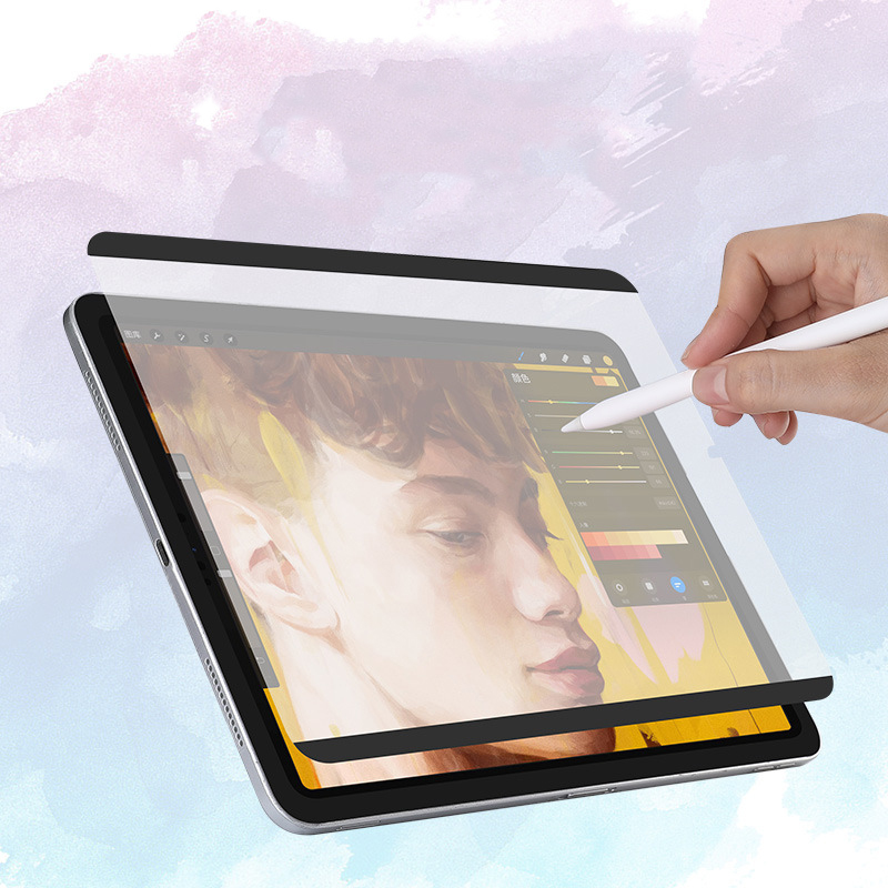 Dán màn hình dành cho iPad Paper-like hít từ tính Magnetic chống vân tay cho cảm giác vẽ như trên giấy không cần dán vào iPad