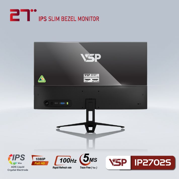 Màn hình máy tính VSP IP2702S (27inch/FHD/100Hz/5ms/IPS) - Hàng Chính Hãng