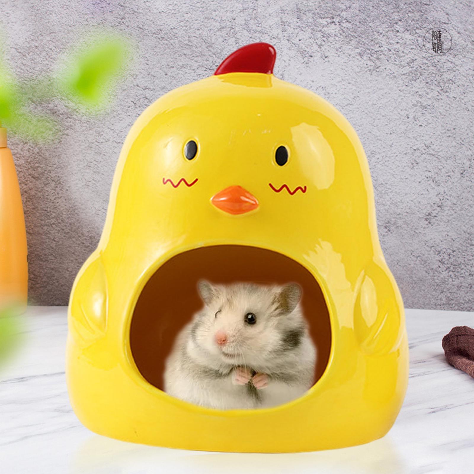 Ceramic Hamster House Hut Cave Cage Summer Cool Small Animals Mini Bed