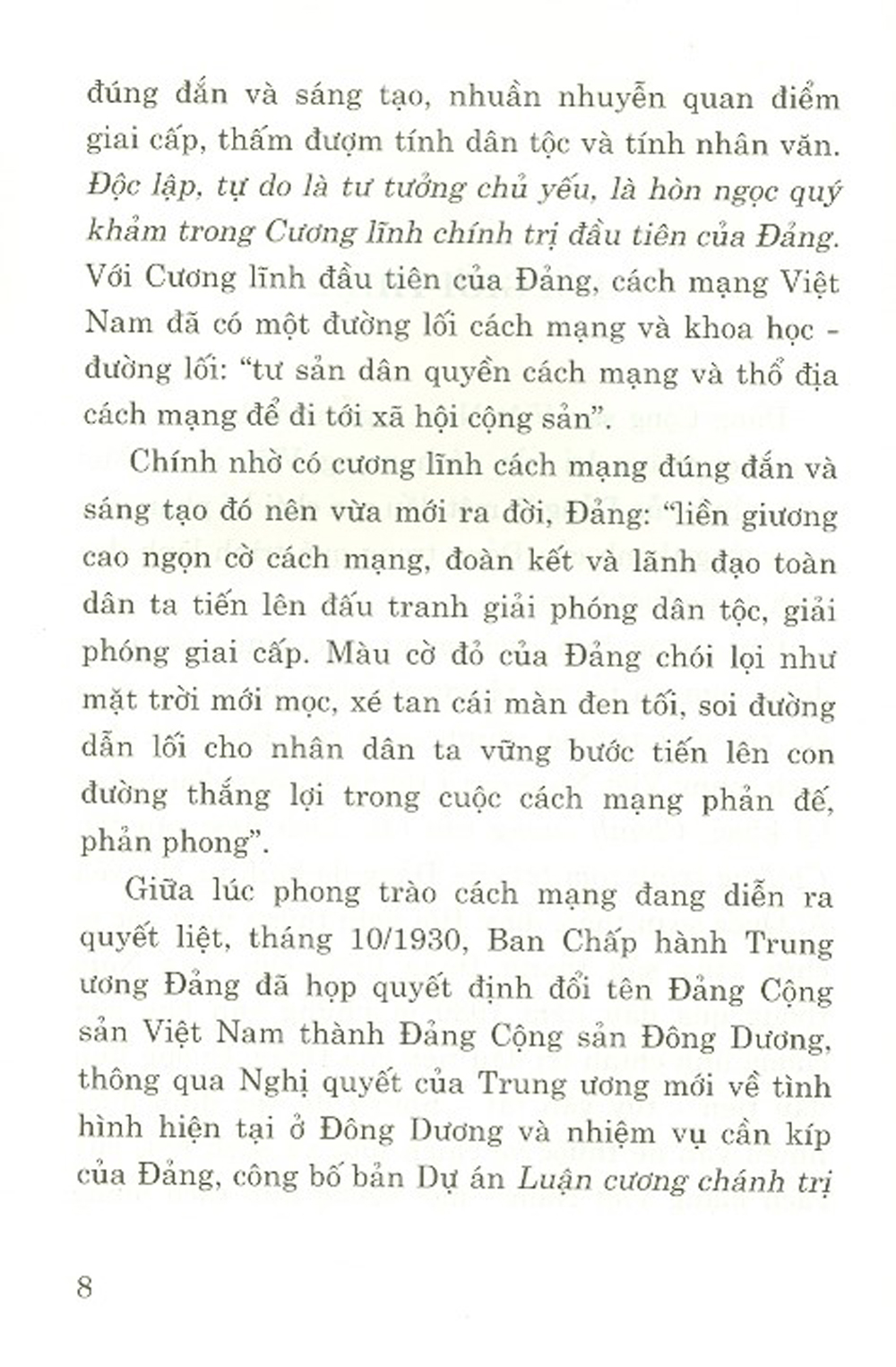 Các Cương Lĩnh Cách Mạng Của Đảng Cộng Sản Việt Nam