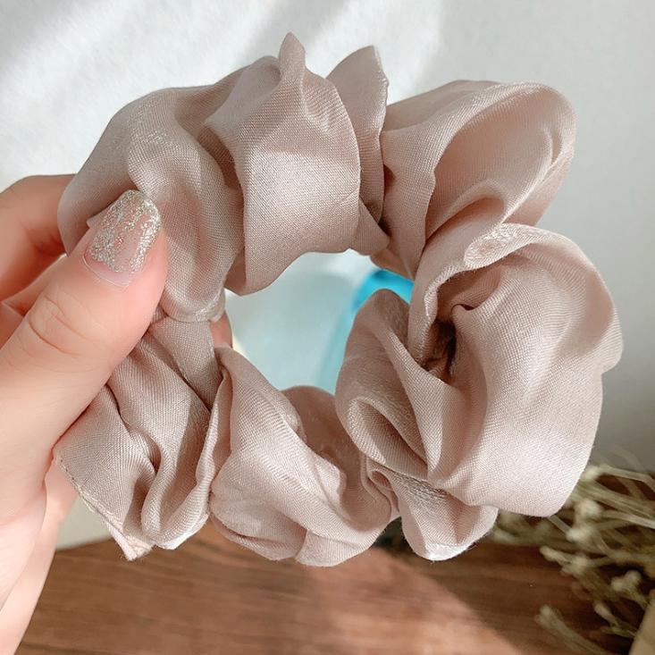 Dây buộc tóc Scrunchies lụa bóng sang mịn HD46