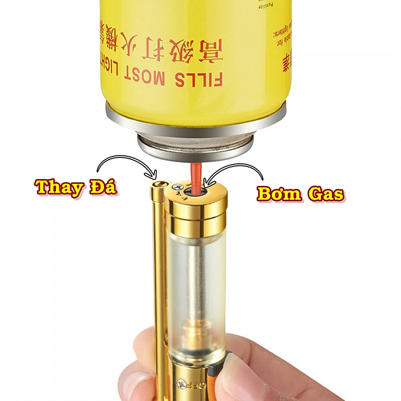 Bật Lửa Khè Gas Đá Rảnh Tay Lộ Thiên Honest 626 – Xài Gas (giao màu ngẫu nhiên)
