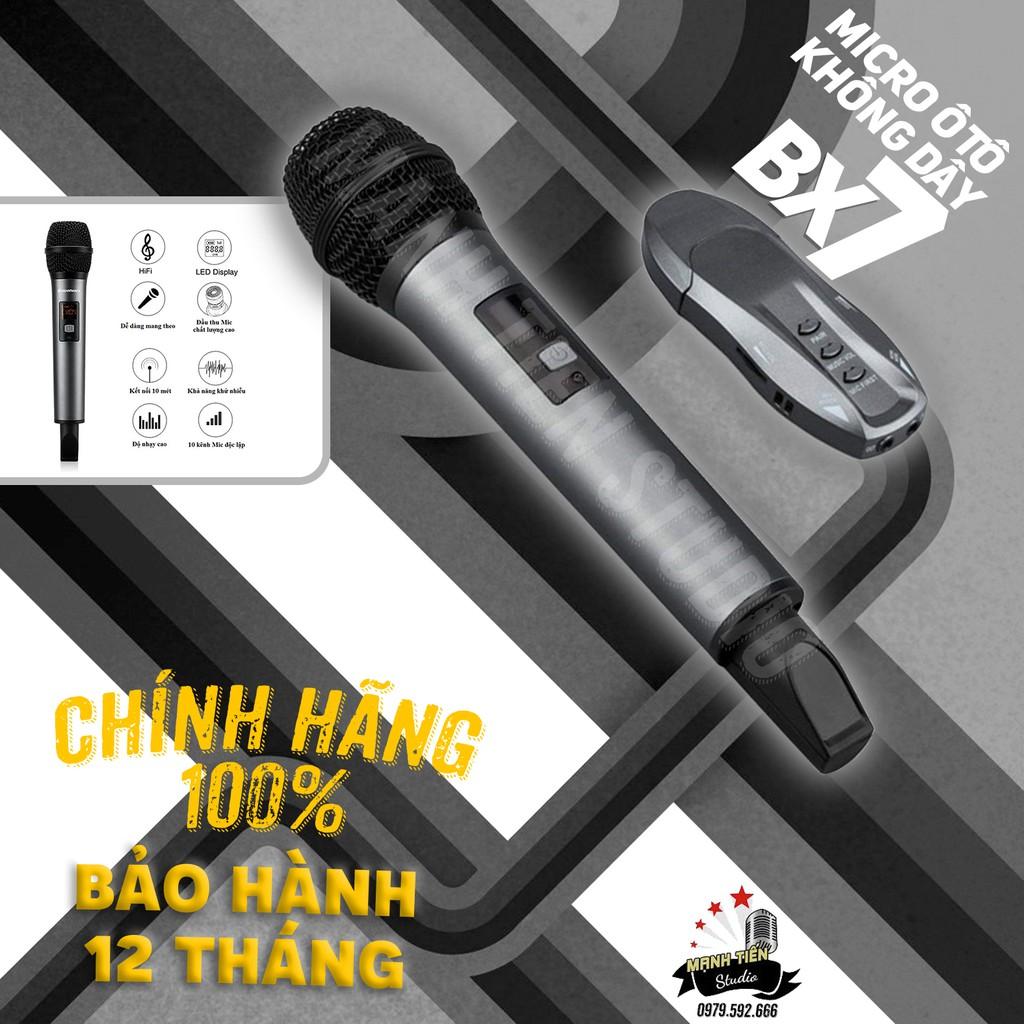 Micro karaoke ô tô đa năng bluetooth cao cấp BX7 cân mọi loa tivi, vi tính, harman kardon, loa kéo, loa ô tô bảo bh 12th