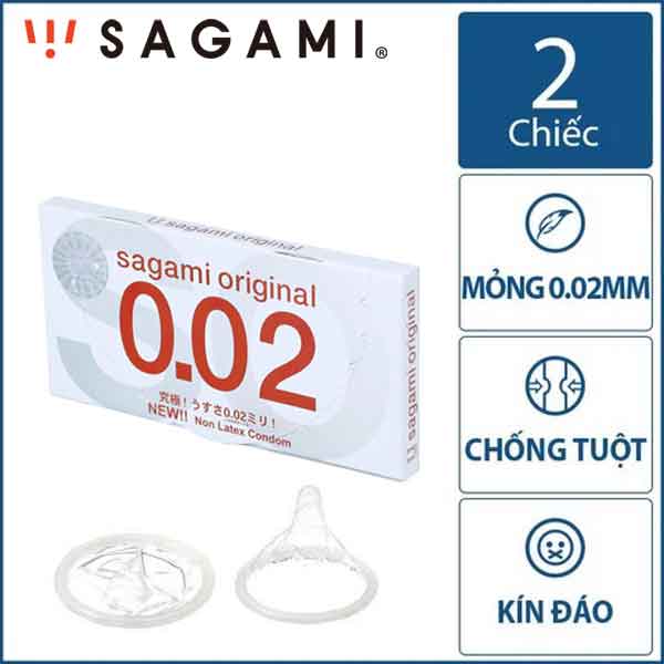 Bcs Sagami 002 - Siêu mỏng - Non Latex - 2s - Che Tên Sản Phẩm