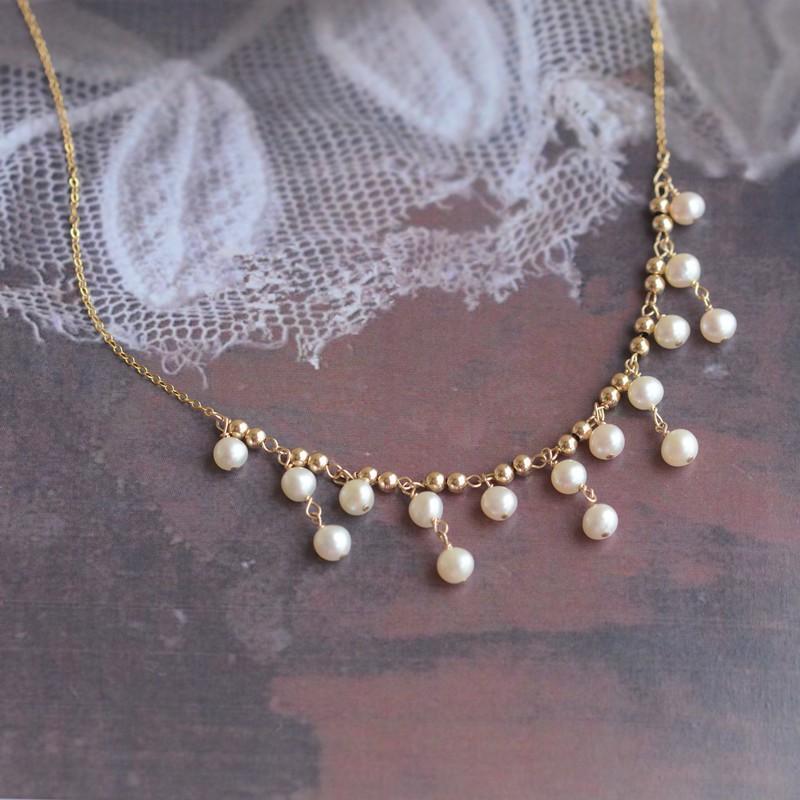 Vòng cổ  nữ đính ngọc kiểu dáng thanh lịch